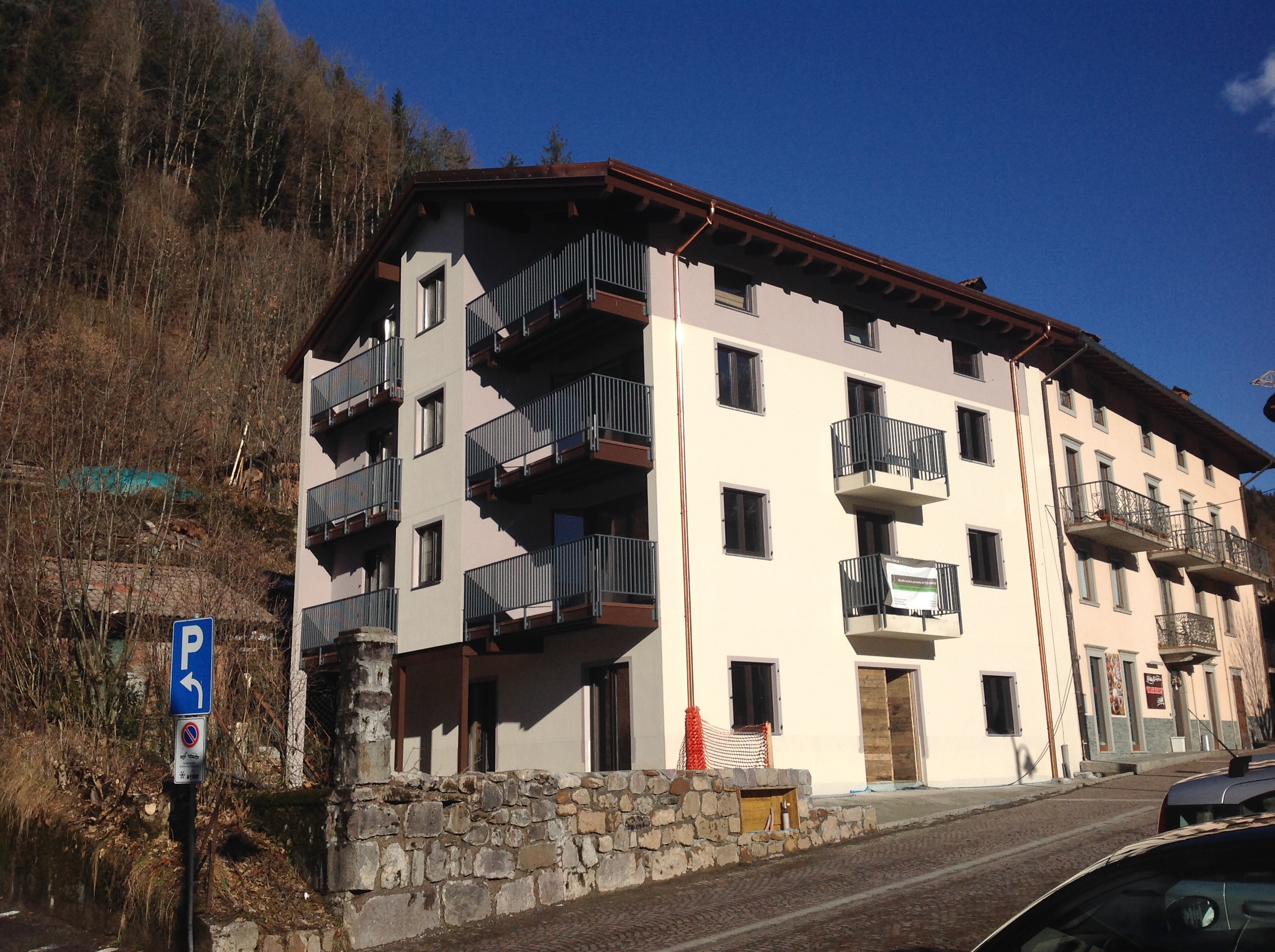 Four storey wooden building in Italy