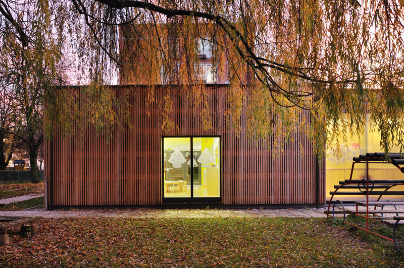 First wooden kindergarten in the Slovene capital