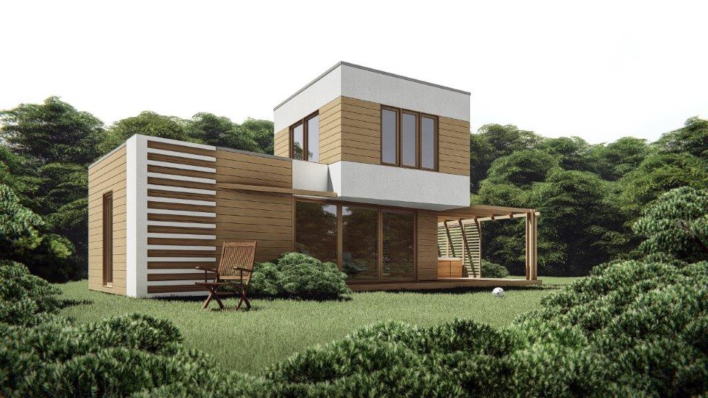 Leseni modularni mobilni apartma za razkošje počitniškega bivanja
