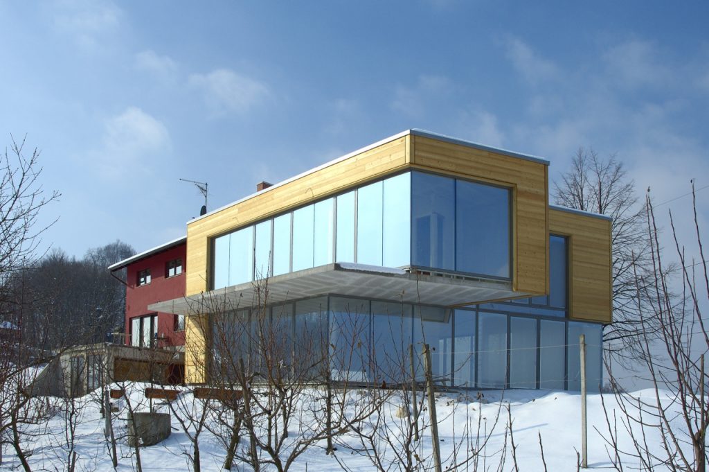 Fasada od ariša na stambenoj kući Slovenske Konjice